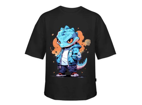 Reptile Noir: Fashion Statement Oversized Tee