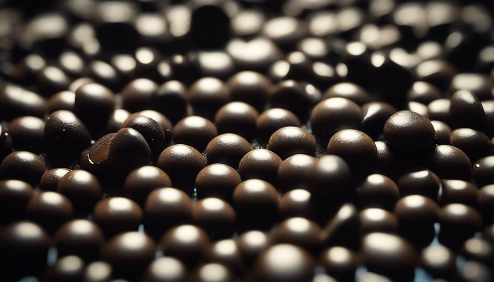 small brown pellet shapes